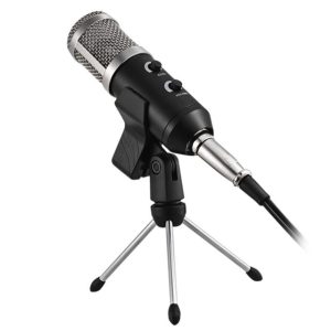 Haiki Hk-100 3.5mm Masaüstü Kondenser Stüdyo Podcast Yayıncı Mikrofonu 3 Metre Kablolu
