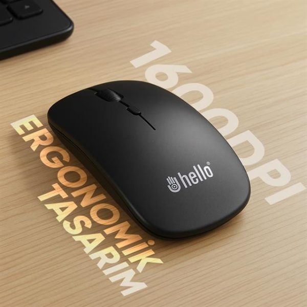 Hello Hl-19092 Usb 2.4ghz 1600dpı Kablosuz Mouse - Ergonomik Tasarım - Görsel 3