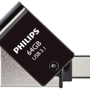 Philips Fm12dc152b/00 128gb 2 In 1 Type-c/usb 3.1 Siyah Gri Usb Flash Bellek