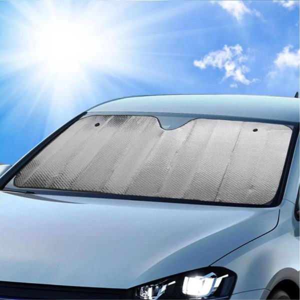 BUFFER® 120*55 cm Ambalajlı Vantuzlu Araç İçi Ön Cam Perdesi Katlanabilir Güneşlik - Görsel 2