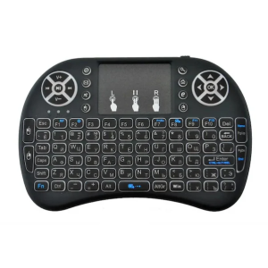 Smart Tv Box Ps3 Uyumlu Kablosuz Dokunmatik Işıklı Şarjlı Touchpadli Mini Q Klavye