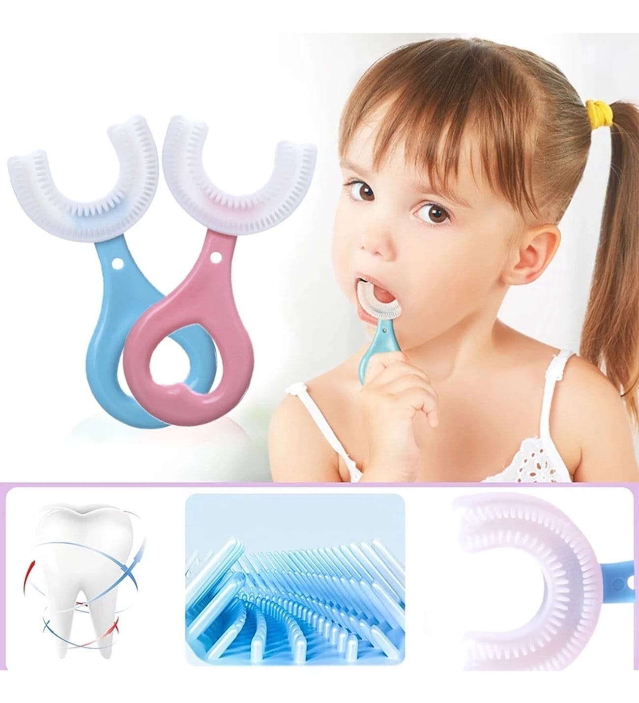 U Tipi Bebek Ağız Bakım ve Diş Fırçası (5296) - Görsel 4