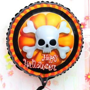 Halloween İskelet Kuru Kafa Folyo Balon 18 inç (5296)