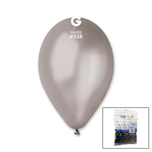 GM-110-38 METALİK - GÜMÜŞ BALON 11&apos;&apos; - 28CM - 100 PARÇA (5296)