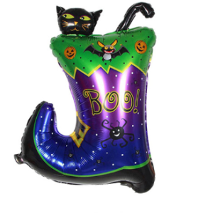 Halloween Çizmeli Kara Kedi Folyo Balon (5296)