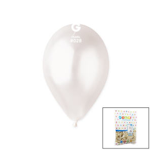 GM-110-28 METALİK - BEYAZ BALON 11&apos;&apos; - 28CM - 100 PARÇA (5296)