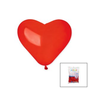 KIRMIZI KALP BALON 10 İNÇ - 25CM - 100PCS (5296)