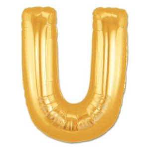 U Harf Folyo Balon Altın Renk  40 inç (5296)
