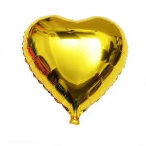 Kalp Balon Folyo Sarı 60 cm 24 inç (5296)