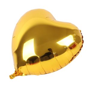 Kalp Balon Folyo Sarı 45 cm 18 inç (5296)