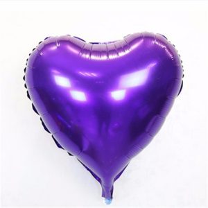 Kalp Balon Folyo Mor 45 cm 18 inç (5296)