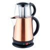 AWOX DEMGLASS  BRONZ ÇELİK GÖVDE=1.7LT  +  CAM DEMLİK=1.2LT  ELEKTRİKLİ ÇAY MAKİNESİ ÇAYCI  2100W (5296)