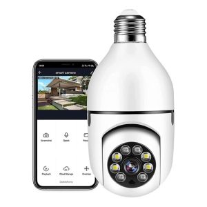 WiFi 360 Panoramik Ampul Kamera Gece Görüş Ses Akıllı Hareket Algılayıcı (5296)