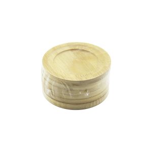 YUVARLAK= ÇAP: 9.7CM 6PCS BAMBU - AHŞAP ÇAY TABAK (5296)