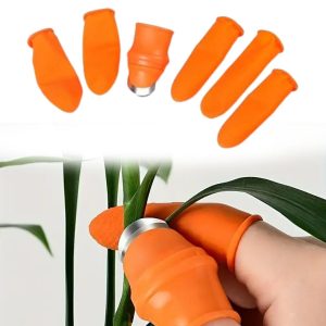 5 Parça Pratik Parmak Koruyucu 1 Parça Baş Parmak Bıçaklı Eldiven Sebze Meyve Soyucu Kesme Ayıklayıcı Silikon Set (5296)