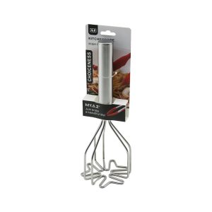PASLANMAZ ÇELİK  PATATES EZİCİ  KALP ŞEKİL   METAL SAPLI   25.5CM (5296)