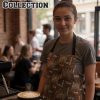 Kahve Desenli barista Önlük