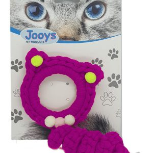 Zilli Kedi Örgü İpi 15 cm Pembe