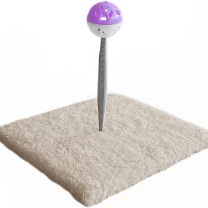 Yaylı Toplu Hacıyatmaz Kedi Aktivite Oyuncağı 16-20 cm Krem Rengi