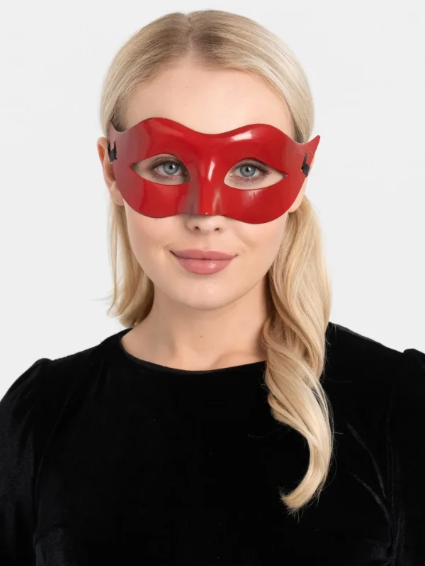 Kırmızı Renk Masquerade Kostüm Partisi Venedik B Maskesi