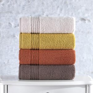 Plump 50x90 4'lü Havlu Seti  Sarı Kahve Bej