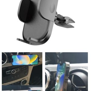 360 Derece Dönen Araç Klima Izgarasına Sıkıştırılabilen Mandallı Telefon Tutucu