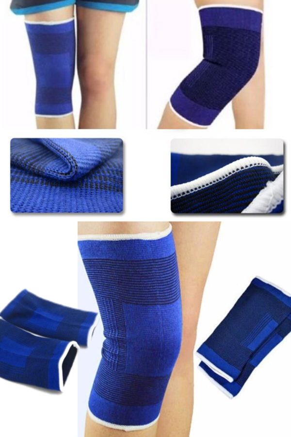 2 Li Elastik Dizlik - Egzersiz ve Spor Dizliği Büyük Boy 23 cm - Görsel 2