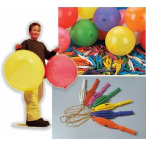 Lastikli Punc Balon - 100 Adet