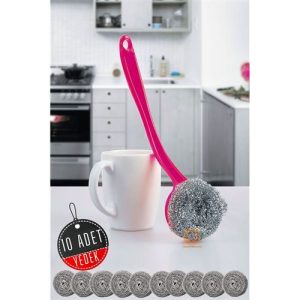 Engithalat Çelik Tel Bulaşık Teli Ergonomik 10 Yedekli M.Janssens Design