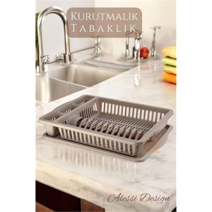 Engithalat Bulaşık Durulama Sepeti Tabaklık Bulaşık Kurutmalık KAHVE Alessi