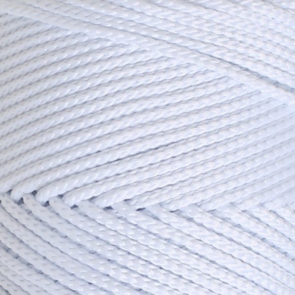 Loren Polyester Soft Macrame Optik Beyaz El Örgü İpi - LM001 - 34426 - Görsel 2