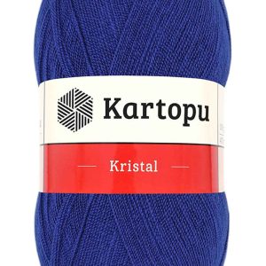 Kristal Çift Katlı El Örgü Lif İpi Lacivert K627