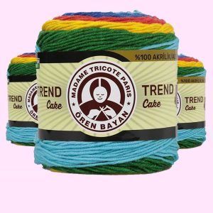 3 Adet Trend Cake Batik Ebruli El Örgü İpi 620