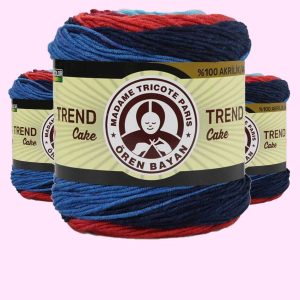 3 Adet Trend Cake Batik Ebruli El Örgü İpi 622