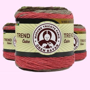 3 Adet Trend Cake Batik Ebruli El Örgü İpi 623