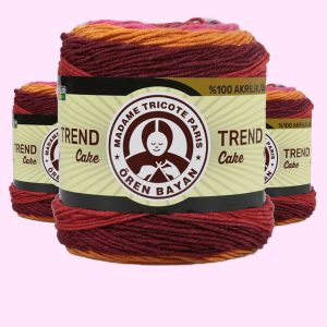 3 Adet Trend Cake Batik Ebruli El Örgü İpi 625