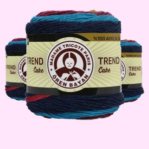 3 Adet Trend Cake Batik Ebruli El Örgü İpi 634