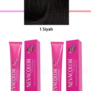 2 li Set Premium 1 Siyah - Kalıcı Krem Saç Boyası 2 X 50 g Tüp