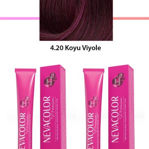 2 li Set Premium 4.20 Koyu Viyole - Kalıcı Krem Saç Boyası 2 X 50 g Tüp