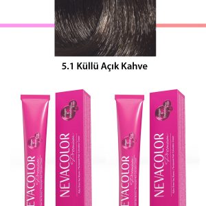 2 li Set Premium 5.1 Küllü Açık Kahve - Kalıcı Krem Saç Boyası 2 X 50 g Tüp