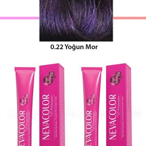 2 li Set Premium 0.22 Yoğun Mor - Kalıcı Krem Saç Boyası 2 X 50 g Tüp