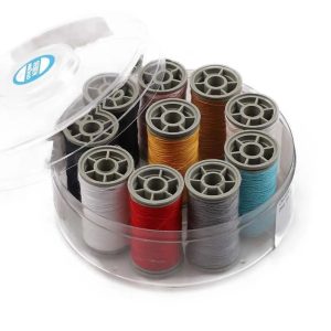%100 Polyester Dikiş Ipliği Kaliteli 10 Adet Farklı Makara İplik Seti Zümrüt No:120
