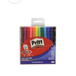 10 adet Pritt Keçeli Kalem - 12 Renk