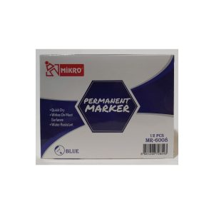 12 Adet Mikro Mr-6008 Mavi Permanent Marker