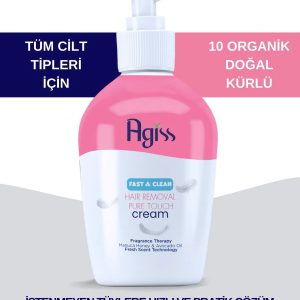 AGISS Tüy Dökücü Krem Losyon 10 Doğal Kürlü E-vitaminli Tüy Azaltıcı Etkili 250 ml Unisex