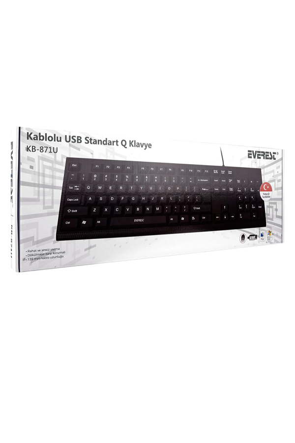 Everest KB-871U Kablolu Klavye Siyah - Görsel 5