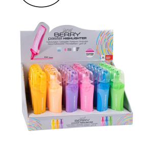 Serve Berry Fosforlu Kalem Pastel Karton Stant 30'lu