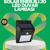 Solar Enerjili 20 LED Hareket Sensörlü Duvar Lambası