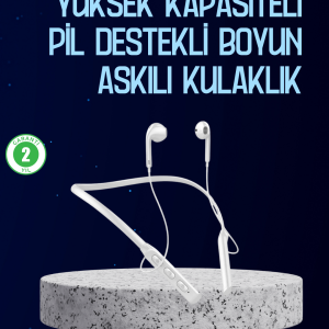 USB Şarjlı Uzun Ömürlü Boyun Askılı Bluetooth Kulaklık