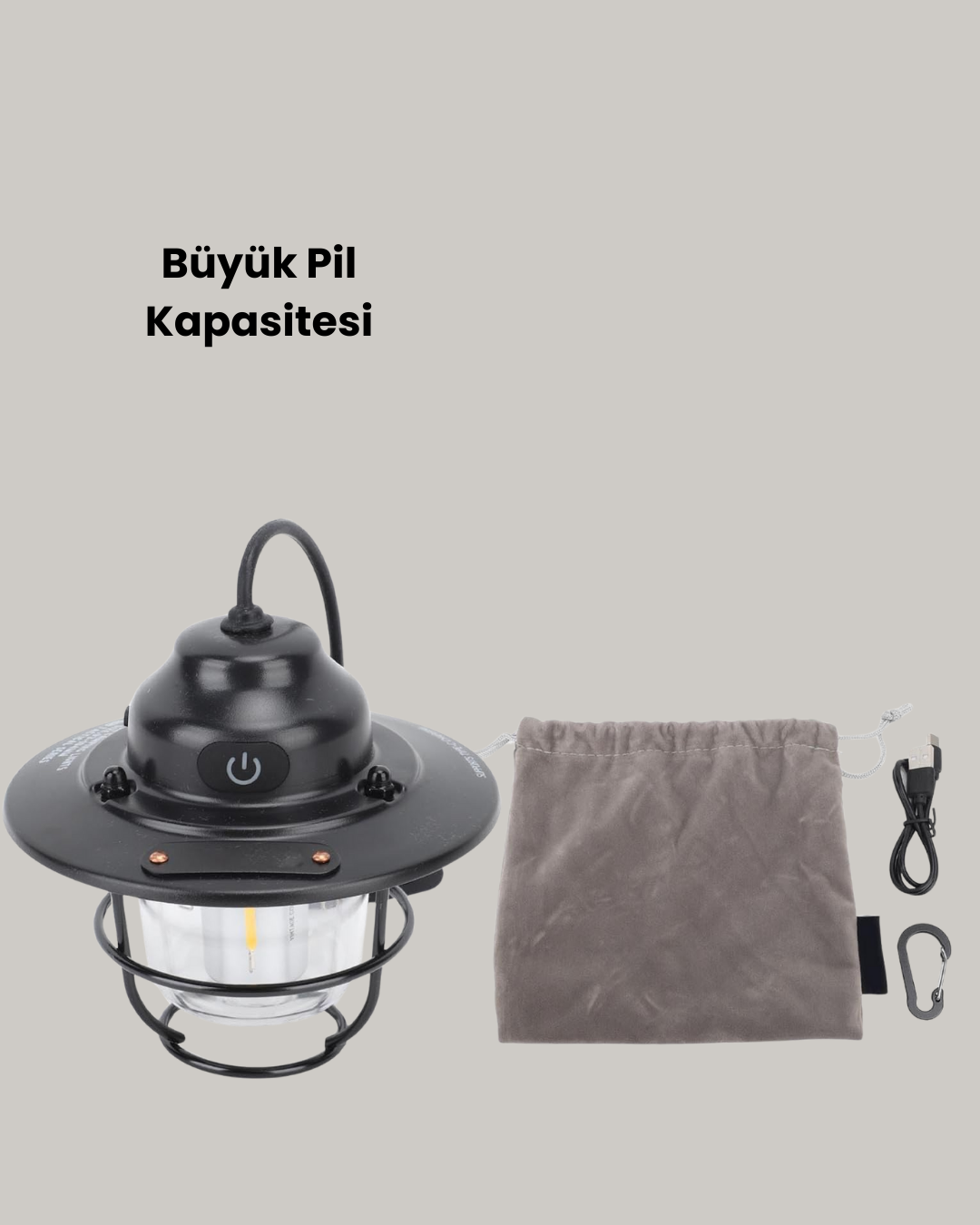 Çam Kozalağı Şekilli Retro Kamp Gece Lambası - Görsel 3